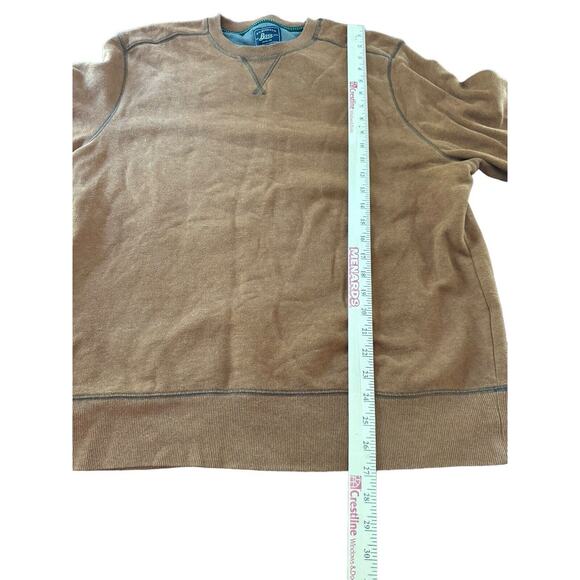 GH Bass Sweater Men's XL Rust Brown Pullover Long Sleeve Crew Neck Winter Fall - Picture 7 of 8